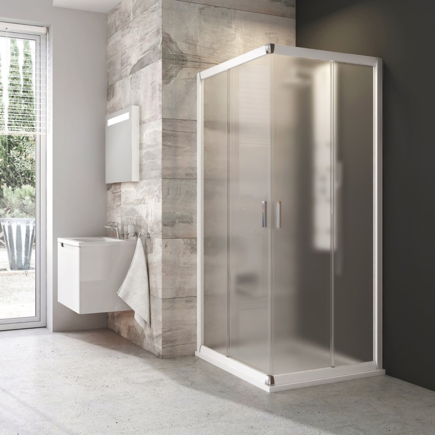 Ravak 1LV40100ZG - BLIX négyrészes sarokzuhanykabin 80x80 cm, fehér