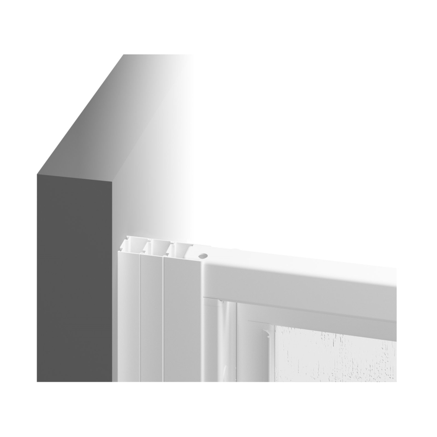 Ravak 3114O30211 - Négyrészes, negyedköríves zuhanykabin SUPERNOVA 80x80 cm fekete