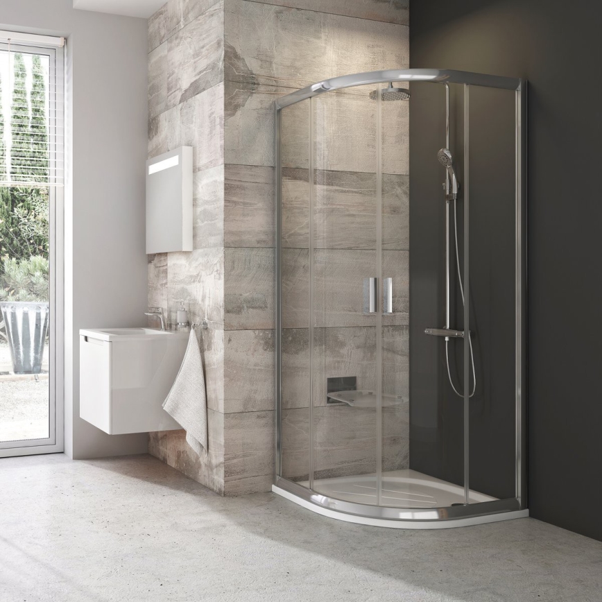 Ravak 3B240C00Z1 - BLIX, négyrészes negyedköríves zuhanykabin, 80x80 cm, fényes króm