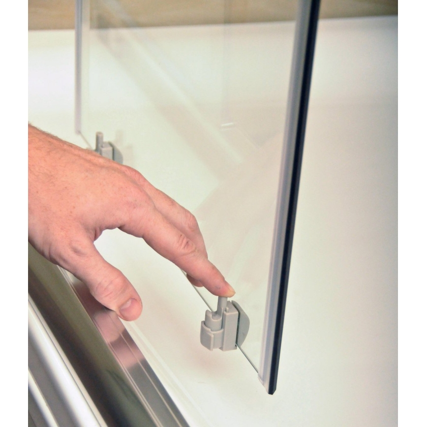 Ravak 3B240C00Z1B - BLIX negyedkör alakú, négyrészes zuhanykabin 80x80 cm, fényes króm