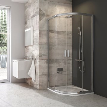 Ravak 3B270C00Z1B - BLIX négyrészes, negyedkör alakú zuhanykabin 90x90 cm, fényes króm