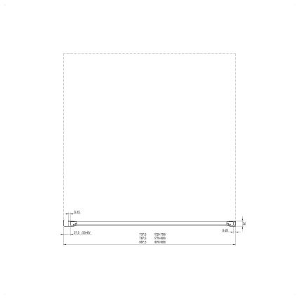 Ravak 940701R211 - Fix zuhanyfal SUPERNOVA 90x198 cm fehér