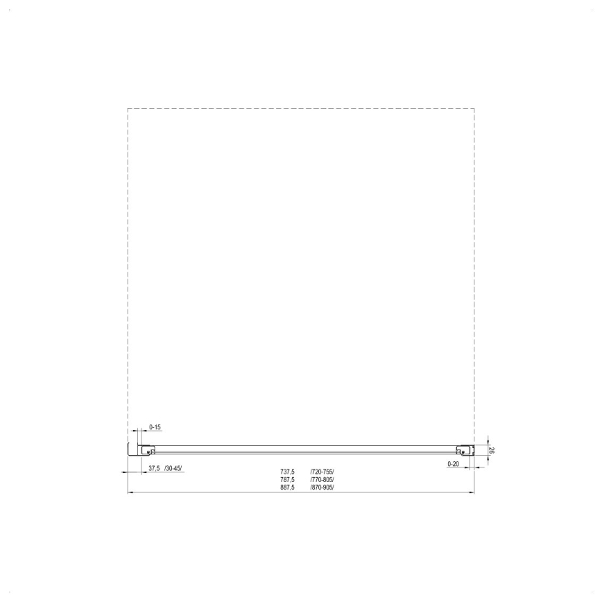 Ravak 940701R211 - Fix zuhanyfal SUPERNOVA 90x198 cm fehér