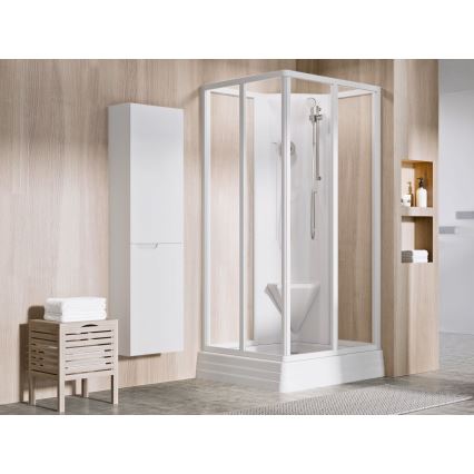 Ravak A007701120 - ANGELA négyzetes zuhanytálca 90×90 cm, fehér