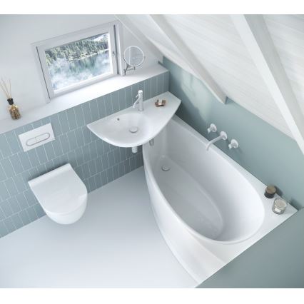 Ravak CH01000000 - Sarokkád AVOCADO 160x75 cm akrilát/fehér