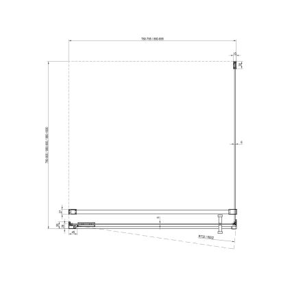 Ravak - COOL zuhanykabin 90x80 cm, fényes króm