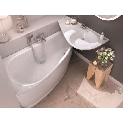 Ravak CQ01000000 - AVOCADO sarokkád 160x75 cm, akril, fehér