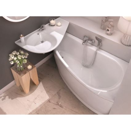 Ravak CS01000000 - Sarokkád AVOCADO 150x75 cm akril/fehér