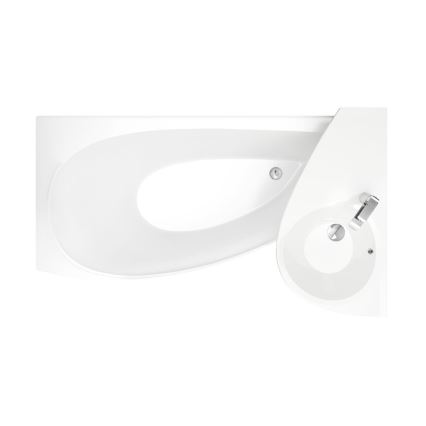 Ravak CT01000000 - Sarokkád AVOCADO 150x75 cm akril/fehér