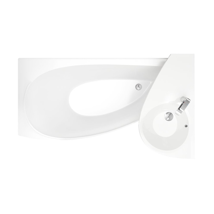 Ravak CT01000000 - Sarokkád AVOCADO 150x75 cm akril/fehér