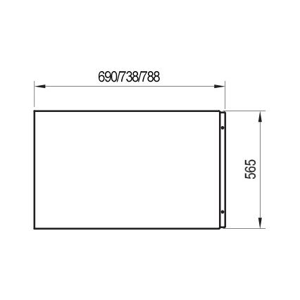 Ravak CZ00140A00 - Oldalsó panel fürdőkádhoz 80 cm akril/fehér