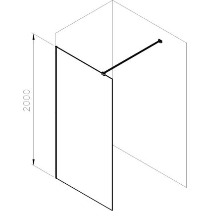 Ravak GW9WG0C00Z1 - WALK-IN zuhanykabin 120x200 cm fényes króm