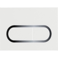 Ravak X01455 - CHROME öblítő nyomólap 24,7x16,5 cm fehér