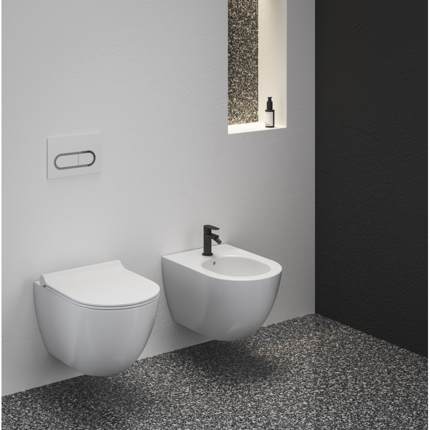 Ravak X01535 - Falra szerelhető WC Rimless UNI kerámia/fehér