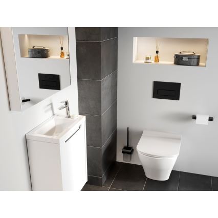 Ravak X01744 - UNI SLIM öblítő nyomólap 24,7x16,5 cm fekete