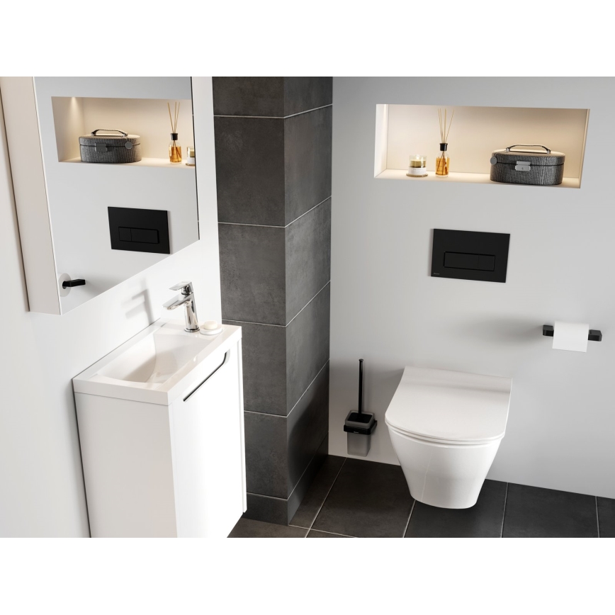 Ravak X01744 - UNI SLIM öblítő nyomólap 24,7x16,5 cm fekete