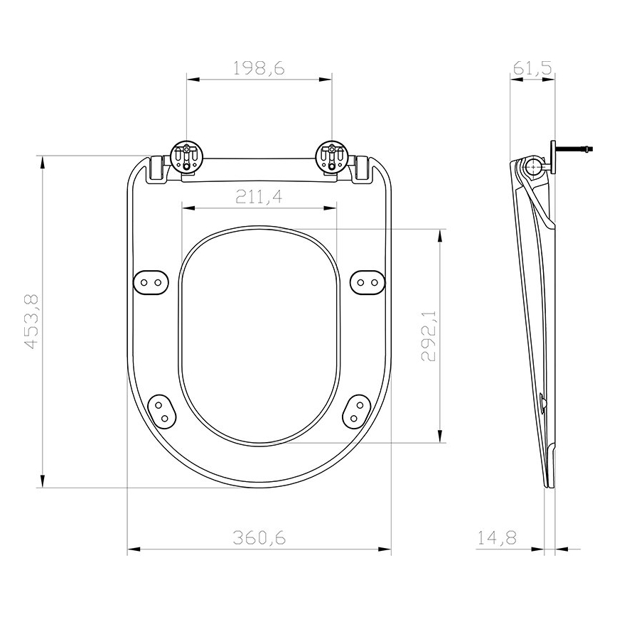 Ravak X01795 - WC-ülőke SoftClose CHROME fekete