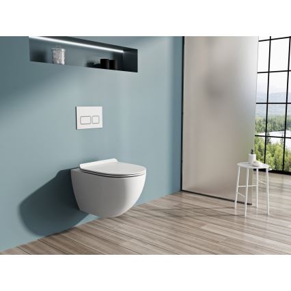 Ravak X01860 - Falra szerelhető perem nélküli WC VITA kerámia/fehér