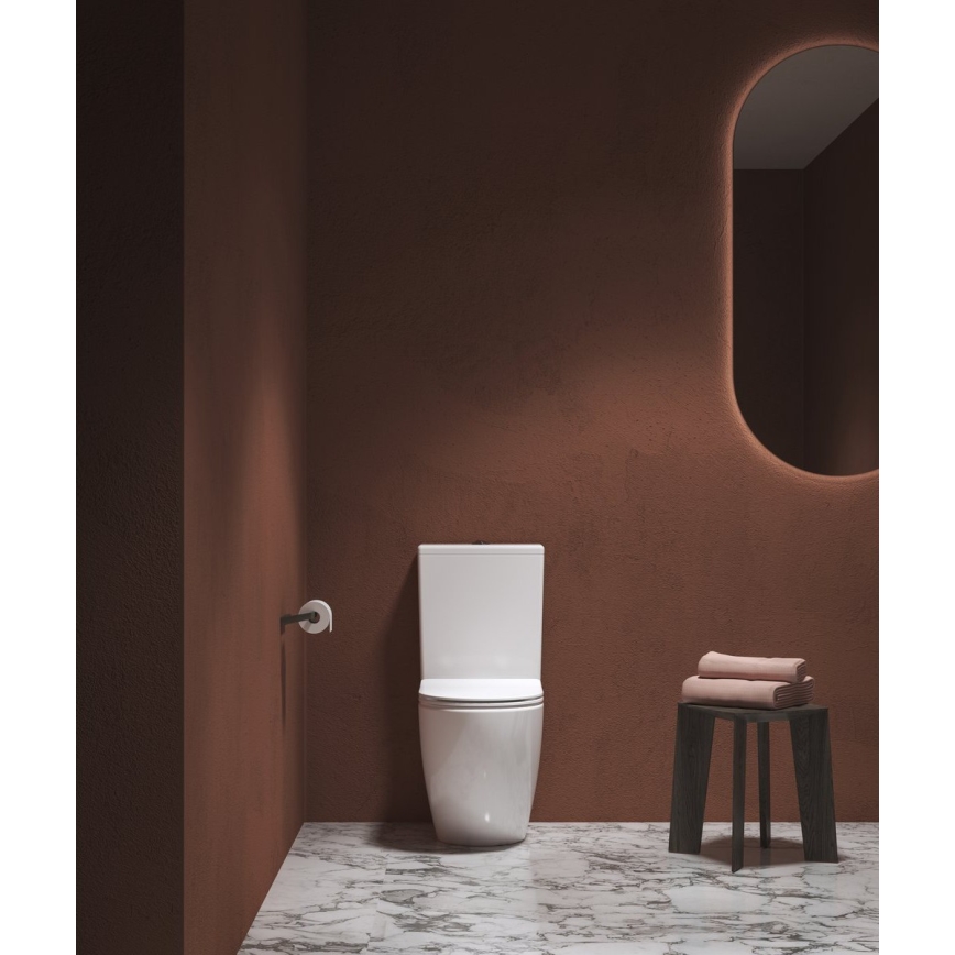 Ravak X01870 - perem nélküli kombinált WC SoftClose OPTIMA ülőkével, kerámia/fehér