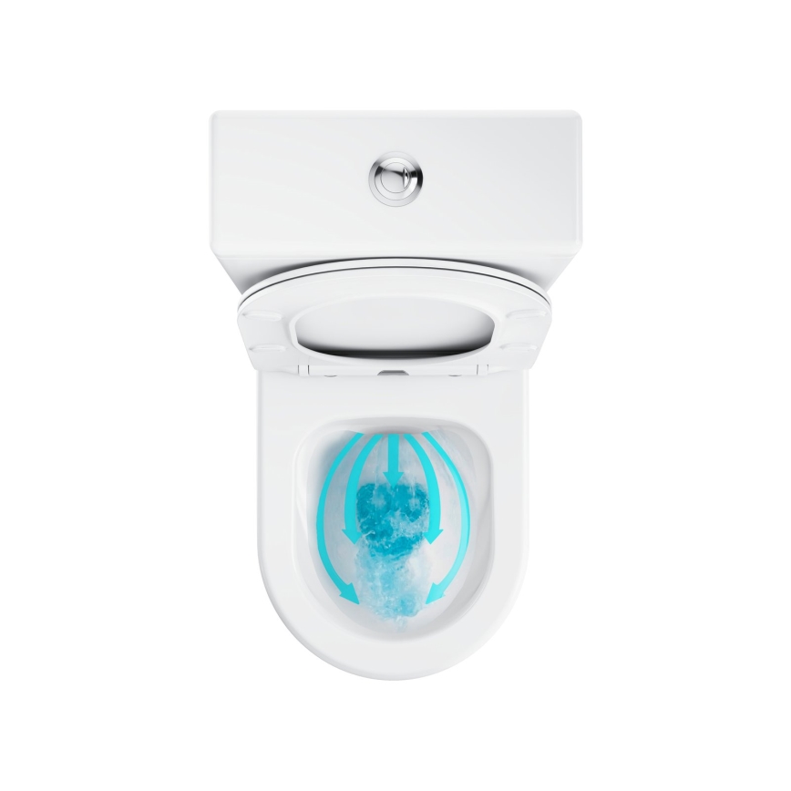 Ravak X01870 - perem nélküli kombinált WC SoftClose OPTIMA ülőkével, kerámia/fehér