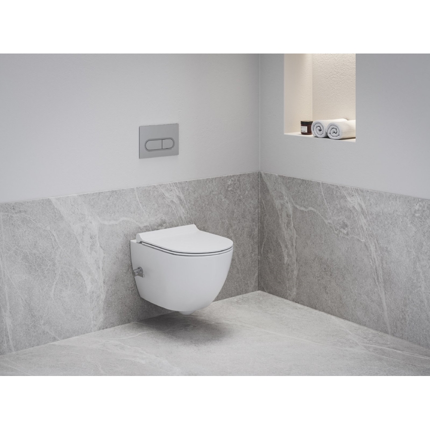Ravak X01912 - Függesztett WC bidéfúvókával CHROME, kerámia/fehér