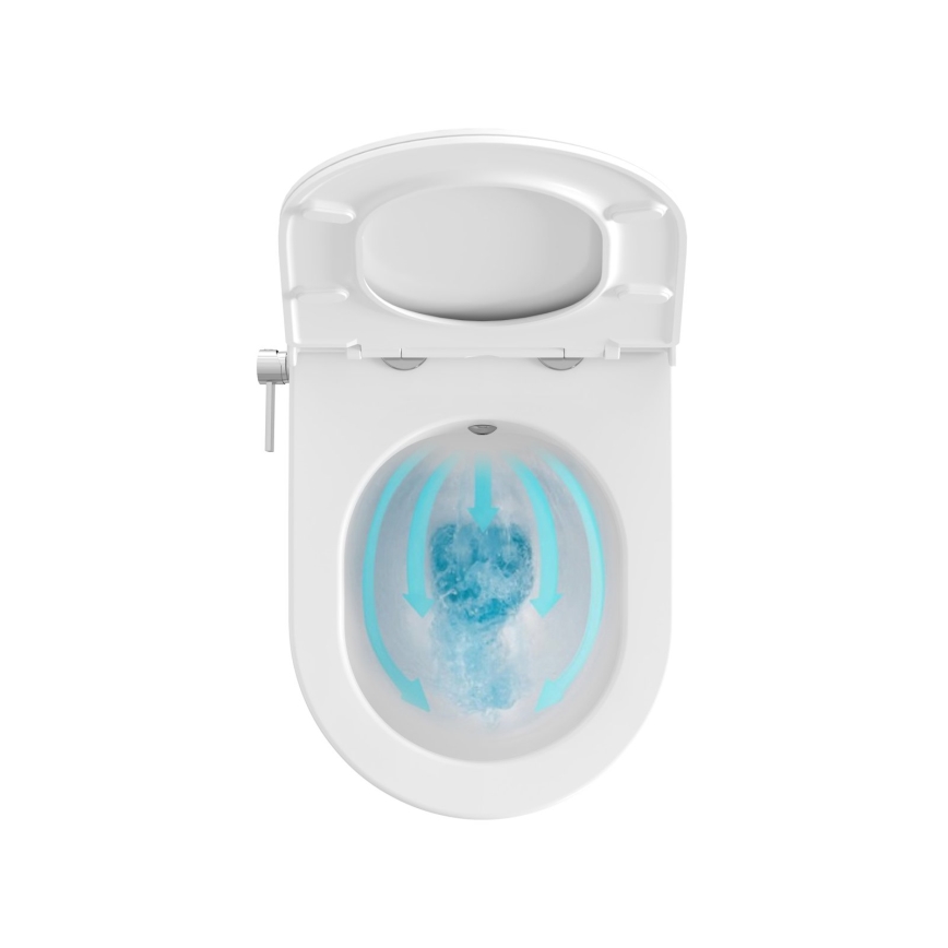 Ravak X01912 - Függesztett WC bidéfúvókával CHROME, kerámia/fehér