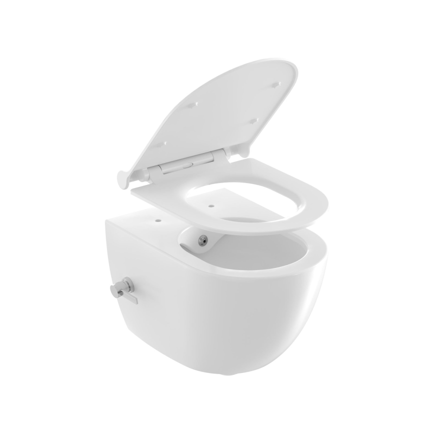 Ravak X01912 - Függesztett WC bidéfúvókával CHROME, kerámia/fehér