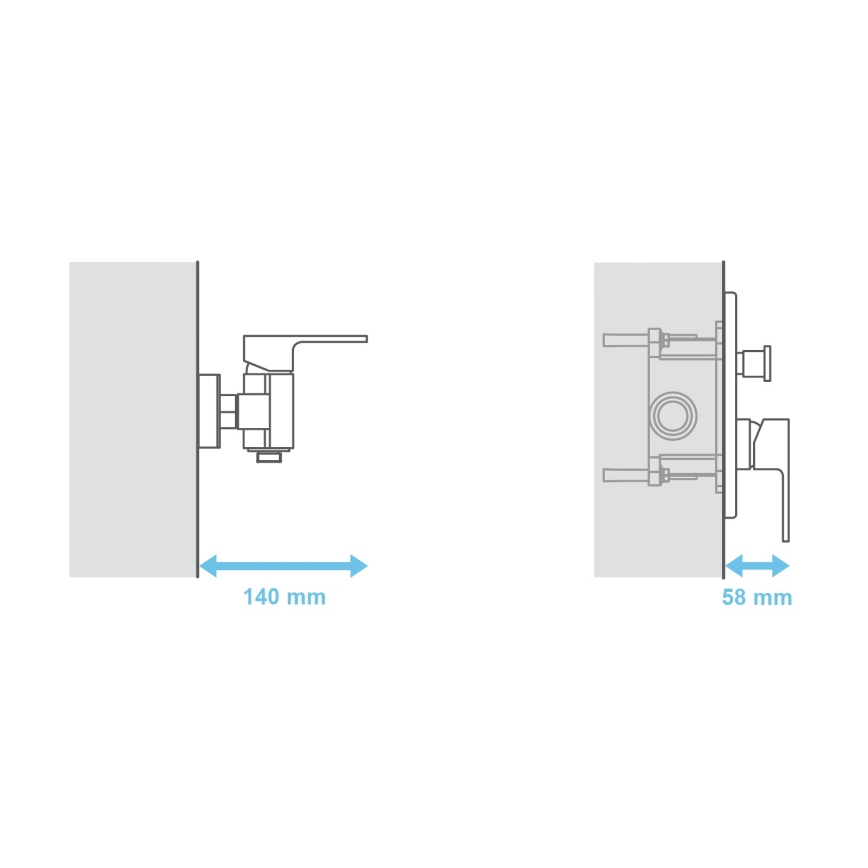 Ravak X070052 - R-BOX beépítőtest falba süllyesztett csaptelepekhez 15,2x11,9 cm