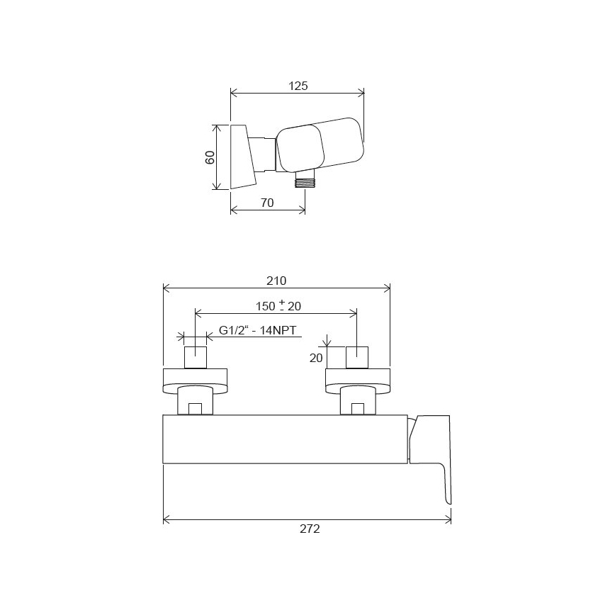 Ravak X070132 - FREE zuhanycsaptelep fényes króm