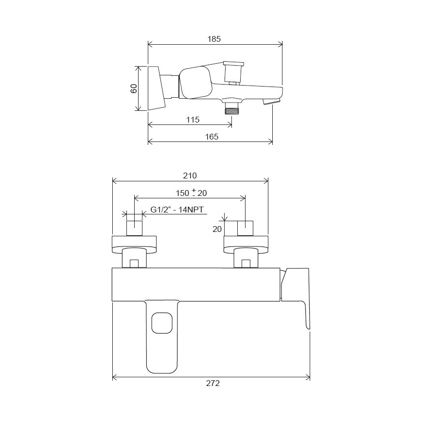 Ravak X070152 - FREE fekete kádcsaptelep