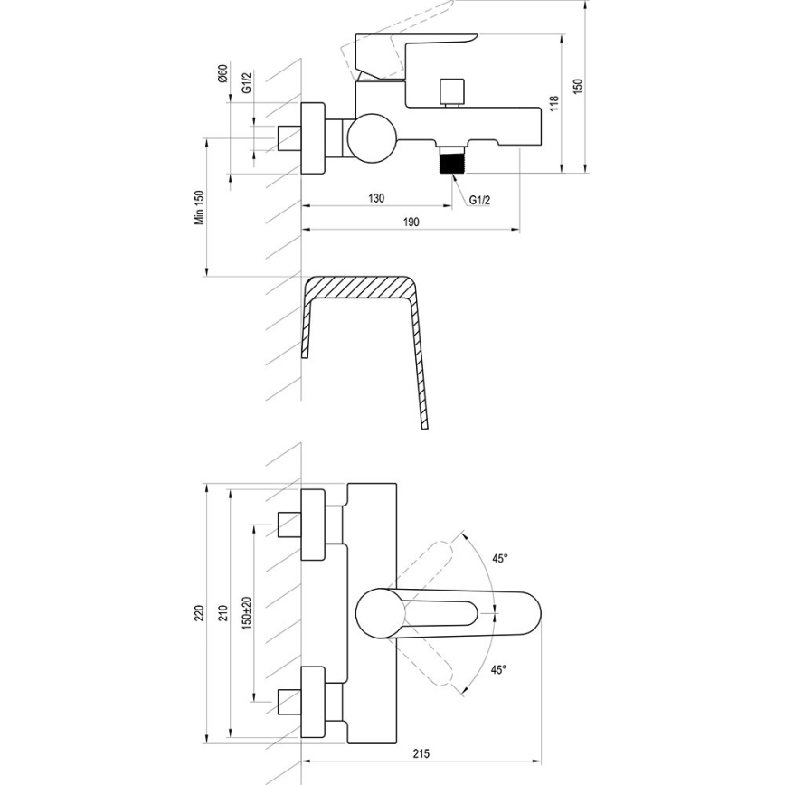 Ravak X070169 - PURI kádcsaptelep, fényes króm