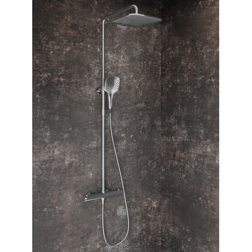 Ravak X070442 - FLAT termosztátos zuhanyszett, fényes króm