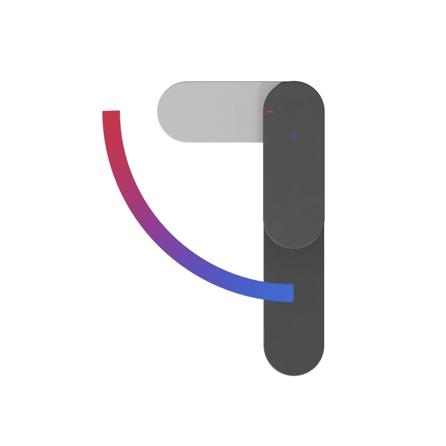 Ravak X070460 - Mosdócsaptelep CHROME 17,7 cm fekete