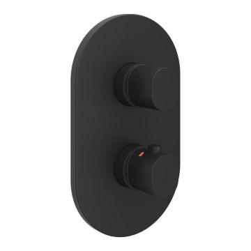 Ravak X070467 - Falba építhető termosztátos zuhanycsaptelep CHROME fekete