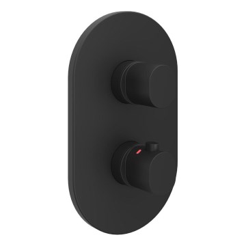 Ravak X070469 - Falba süllyeszthető termosztátos zuhanycsaptelep CHROME fekete