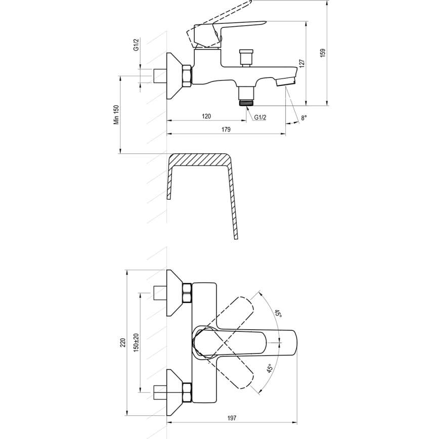 Ravak X070473 - LIFE kádcsaptelep, fényes króm