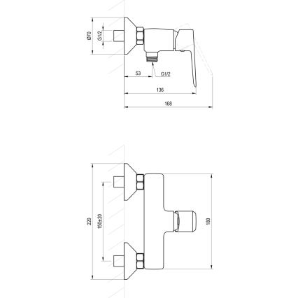 Ravak X070474 - LIFE zuhanycsaptelep, fényes króm