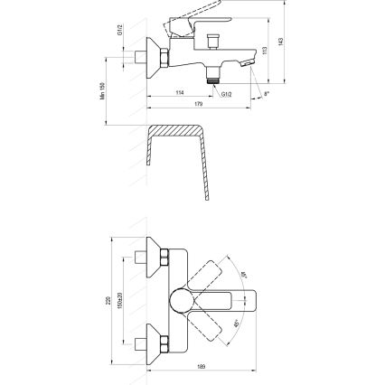 Ravak X070485 - SOLAR kádcsaptelep, fényes króm