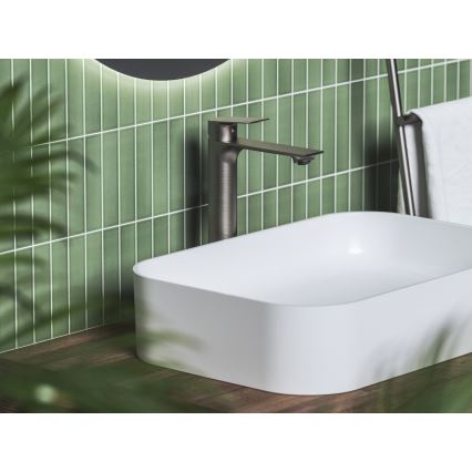 Ravak X070653 - PLAN 30 cm mosdócsaptelep, szálcsiszolt grafit