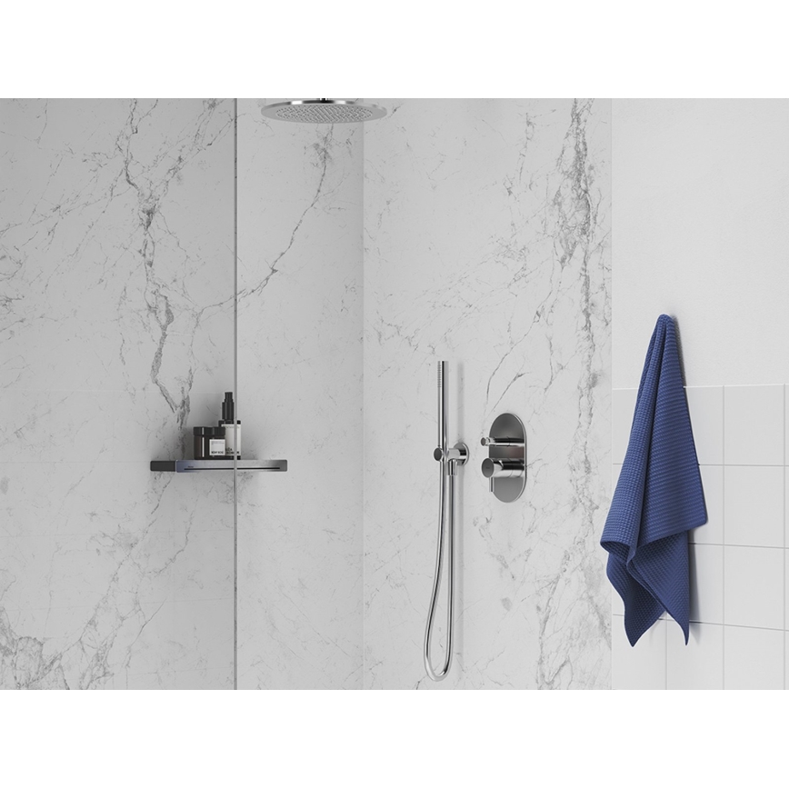 Ravak X07P176 - Műanyag zuhanycső 150 cm fényes króm