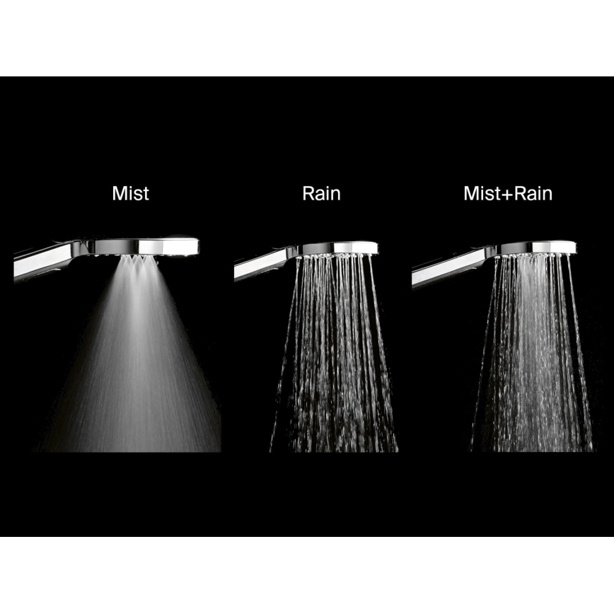 Ravak X07P233 - FLAT nyomógombos kézi zuhany, fényes króm