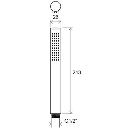 Ravak X07P573 - AIR kézi zuhany fekete