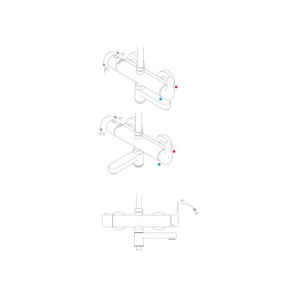 Ravak X07P642 - Zuhanyszett csapteleppel, fényes króm