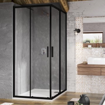 Ravak X1LM70300Z1 - BLIX SLIM négyrészes sarokkabin 90x90 cm fekete