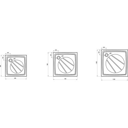 Ravak XA037701010 - PERSEUS négyzetes zuhanytálca 90x90 cm, fehér