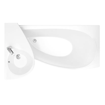 Ravak XJ1P1100000 - Falra szerelhető AVOCADO mosdó 85x45 cm öntött műmárvány/fehér