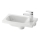 Ravak XJGP1100000 - Falra szerelhető mosdó CHROME 40x22 cm öntött műmárvány/fehér