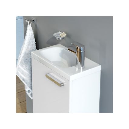 Ravak XJGP1100000 - Falra szerelhető mosdó CHROME 40x22 cm öntött műmárvány/fehér
