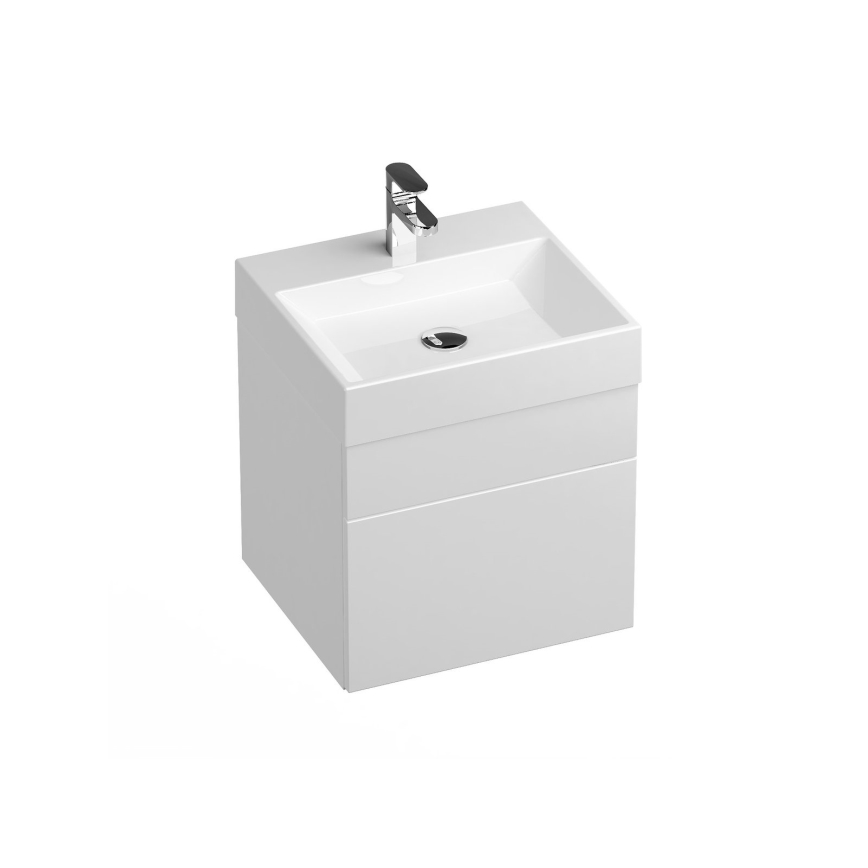 Ravak XJO01250000 - Falra szerelhető NATURAL mosdó 50x45 cm, öntött márvány/fehér