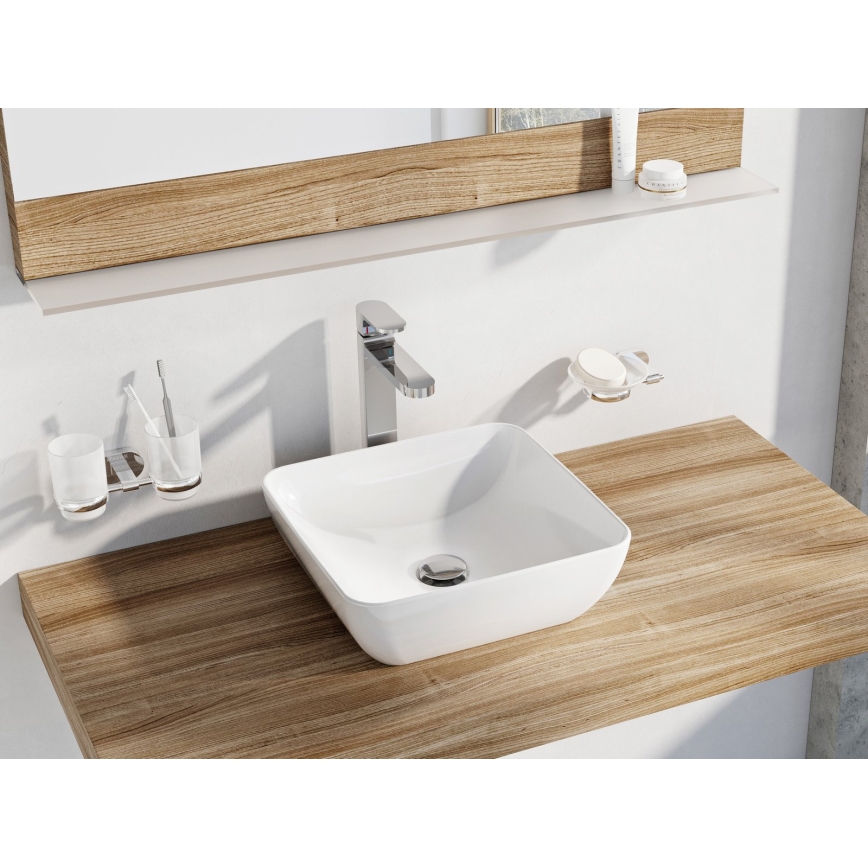 Ravak XJX01138001 - ráépíthető mosdó UNI SLIM 38x38 cm kerámia/fehér